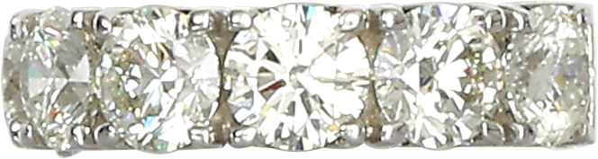 PT950 ダイヤモンド 5.030ct ハーフエタニティリング