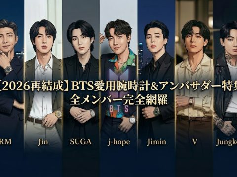 【2026再結成】BTS愛用腕時計＆アンバサダー特集　全メンバー完全網羅