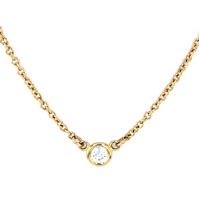 Yellow gold tiffany necklace