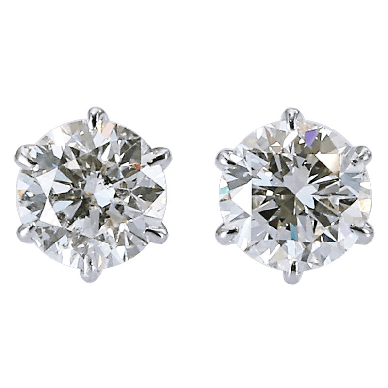 PT900 PT950 Diamond 2.107ct Diamond 2.004ct Earrings