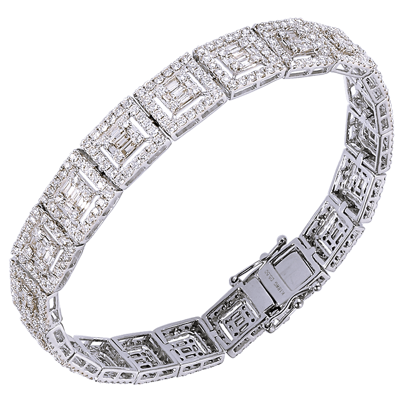 K18WG diamond 5.500ct bracelet
