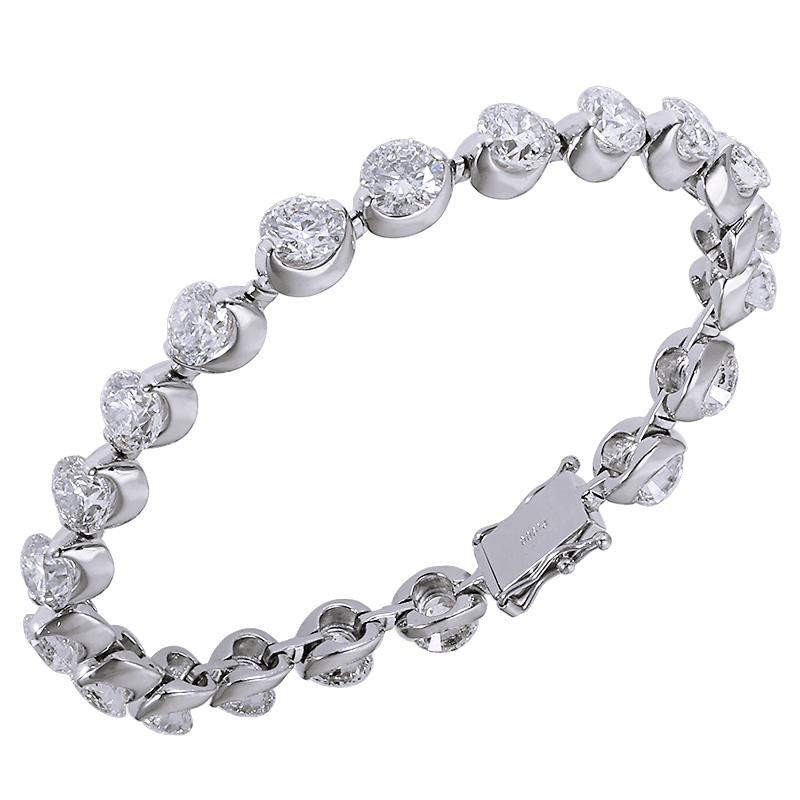 PT900 PT950 Diamond 20.263ct Bracelet