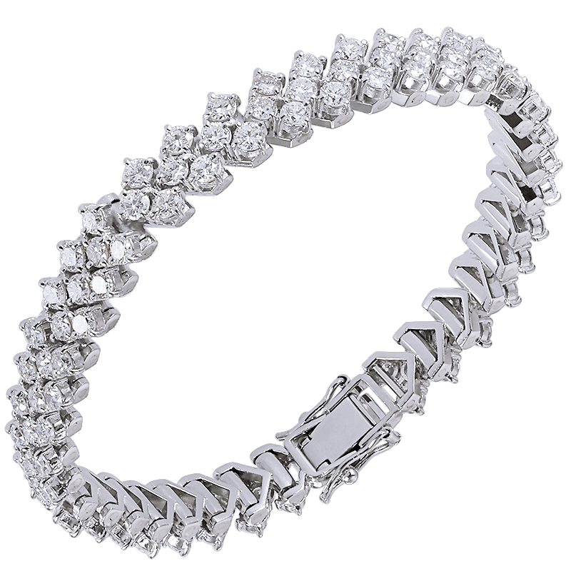 PT850 PT900 Diamond 10.000ct Bracelet