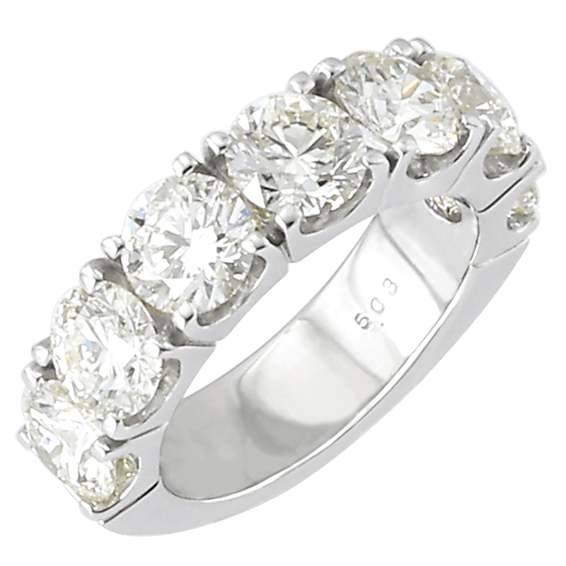 PT950 Diamond 5.030ct Half Eternity Ring