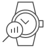 時計を審査しているアイコン