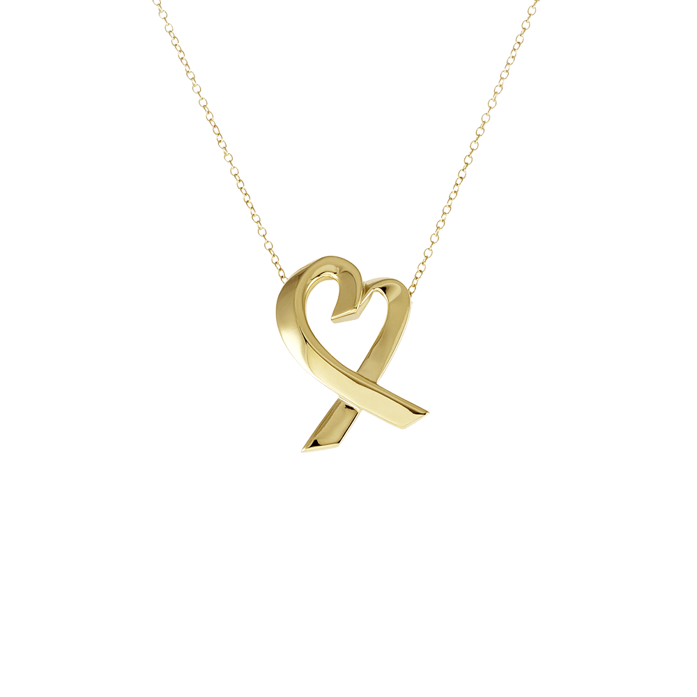 Tiffany Loving Heart Paloma Picasso Paloma Picasso K18YG Yellow Gold Necklace Used