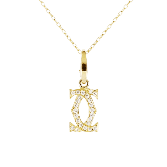 Cartier 2C necklace/pendant K18YG yellow gold used