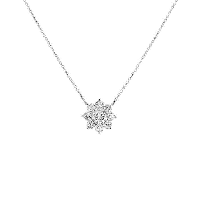 Harry Winston Sunflower Small PT950 Necklace E Used