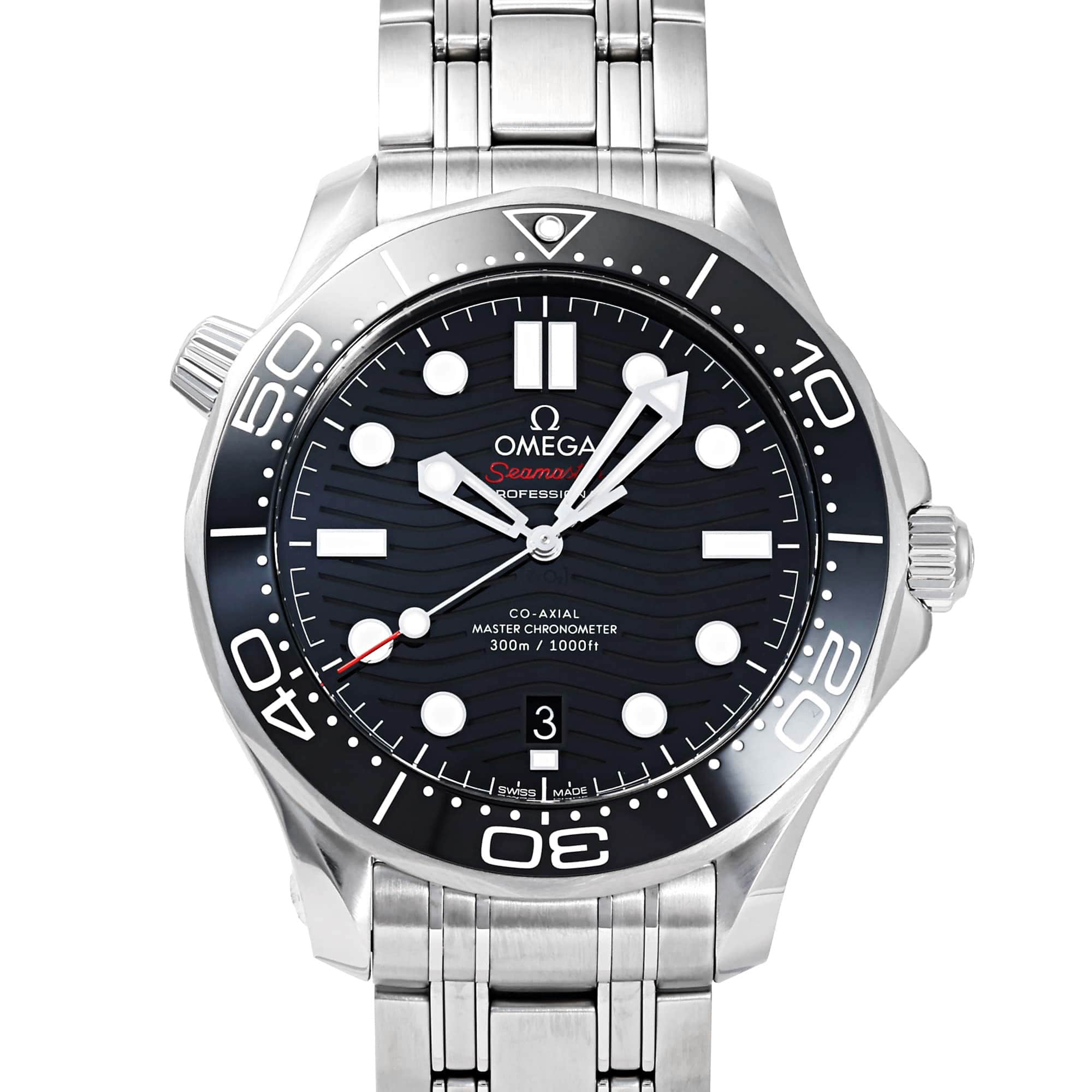 歐米茄 OMEGA 海馬潛水員 300M 同軸大師天文台錶 42 毫米 210.30.42.20.01.001 黑色錶盤全新手錶男士