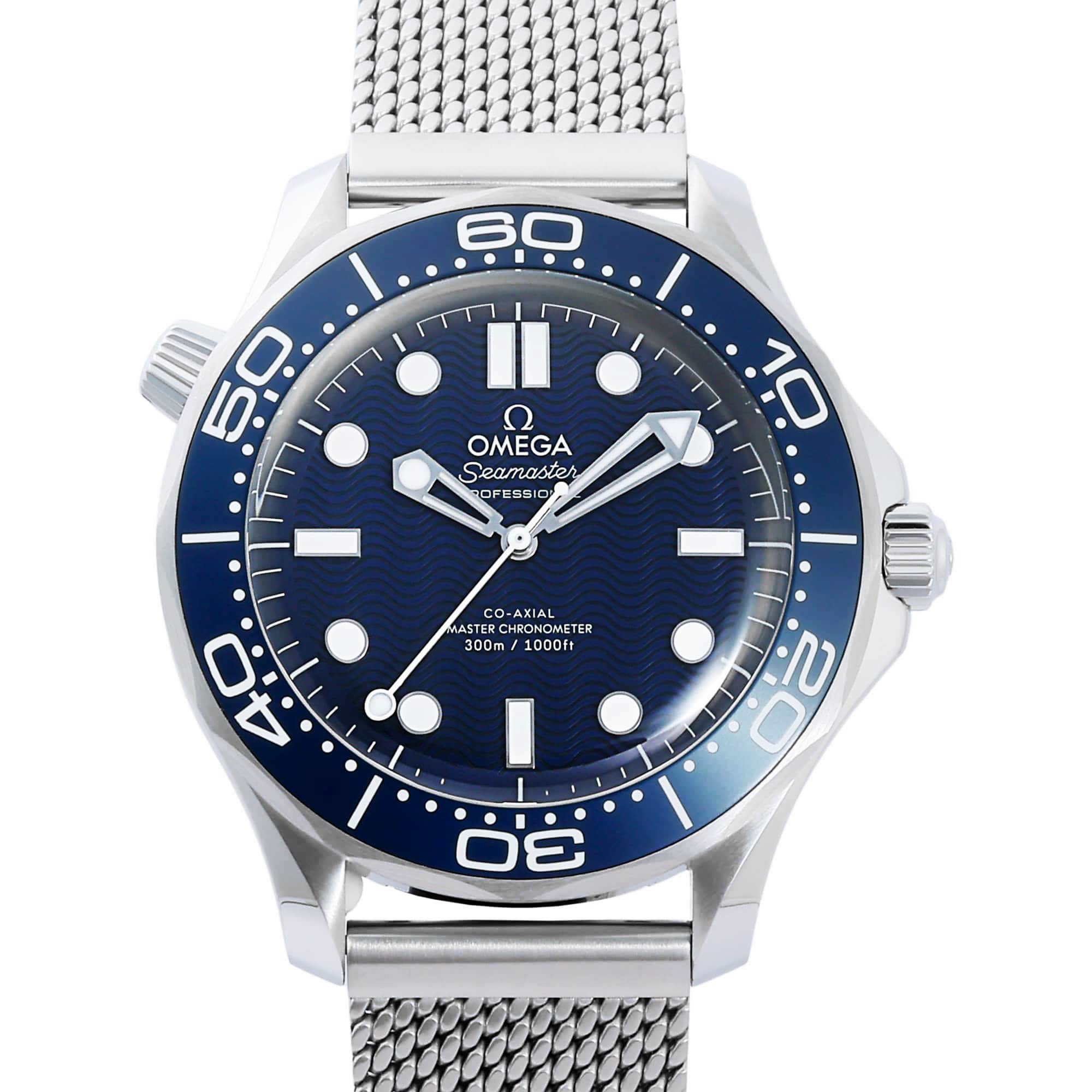 歐米茄海馬潛水員 300M 邦德電影 60 週年紀念型號 42 毫米 210.30.42.20.03.002 藍色錶盤全新手錶男士
