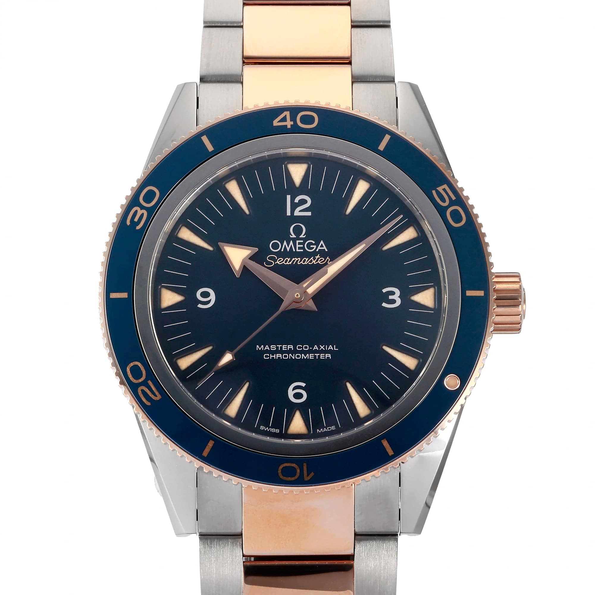 歐米茄 OMEGA 海馬 300 Master 同軸天文台錶 41 mm 233.60.41.21.03.001 藍色錶盤全新手錶男士