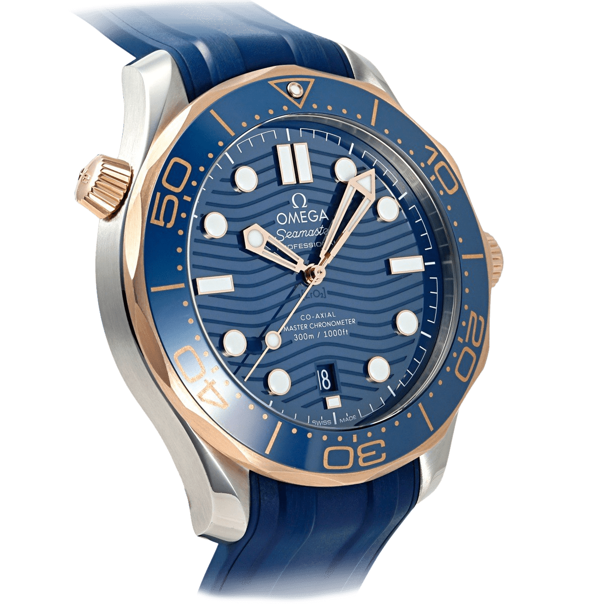 歐米茄海馬潛水員 300M 42MM 210.22.42.20.03.002 藍色錶盤二手手錶男式