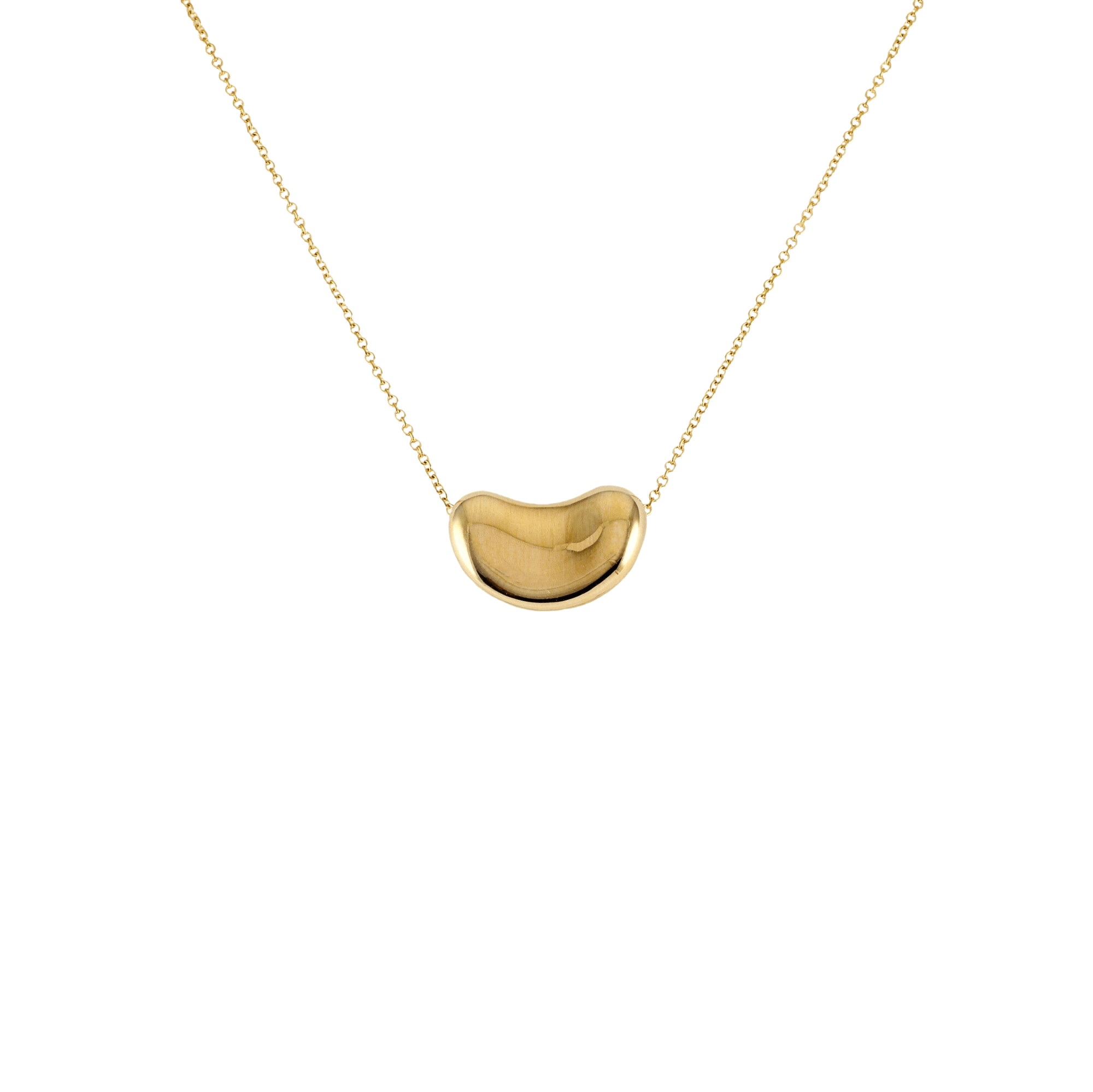 Tiffany Bean Design Elsa Peretti K18YG Yellow Gold Necklace Used