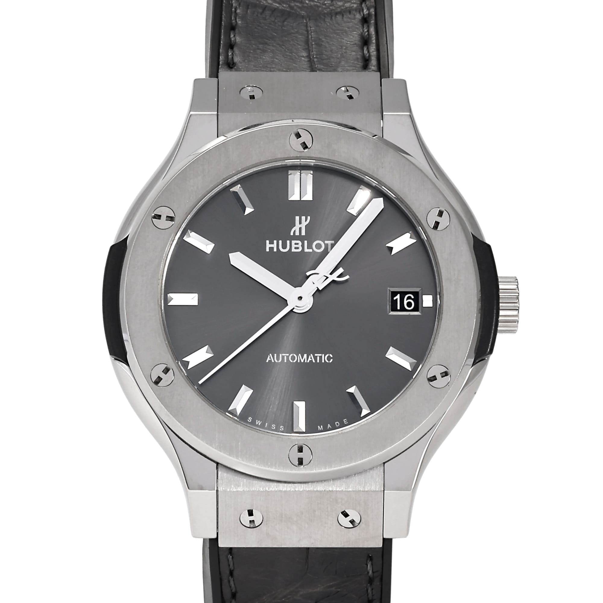 HUBLOT Classic Fusion Titanium Racing Grey 565.NX.7071.LR Grey Dial Used Watch Unisex