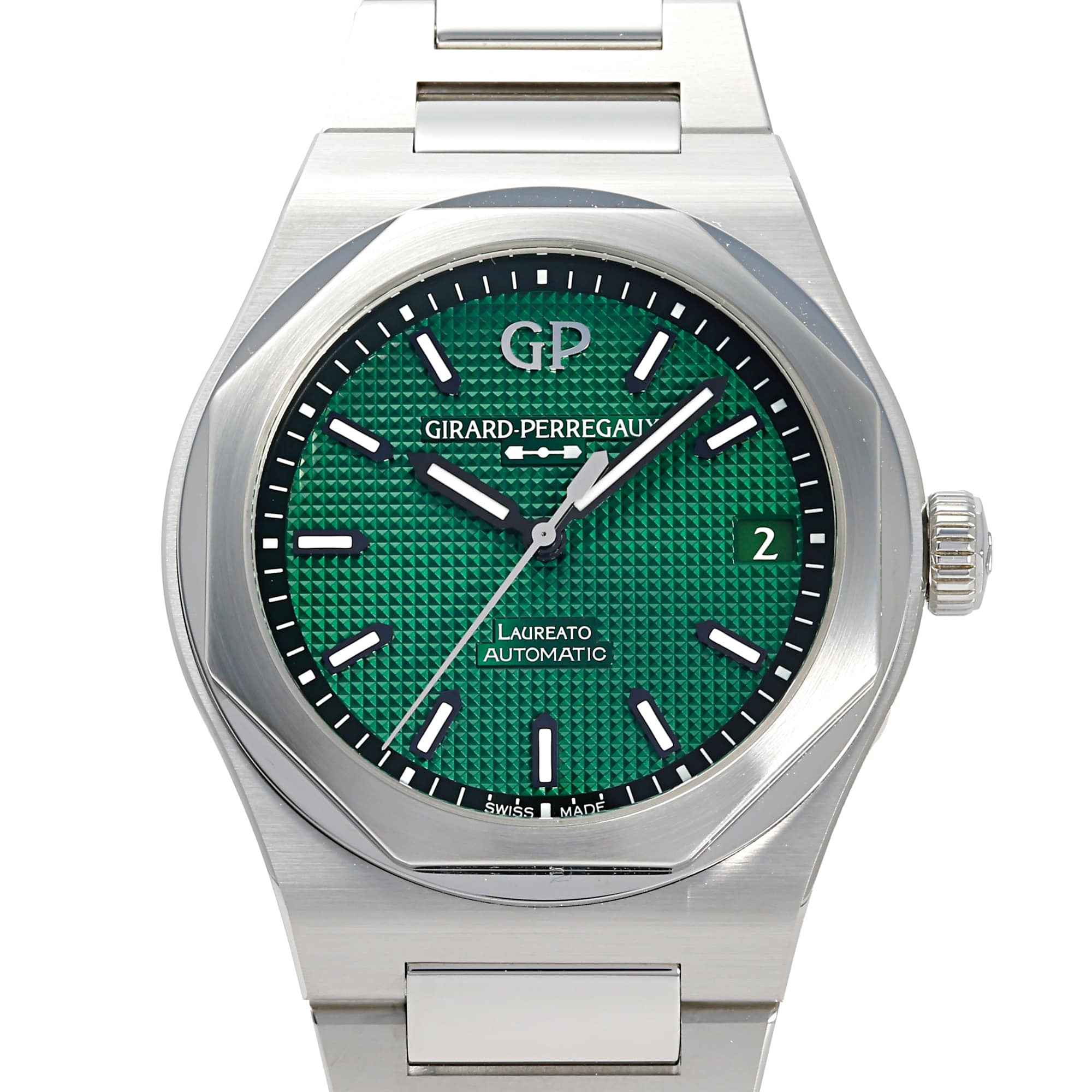 芝柏 Laureato 42 MM 81010-11-3153-1CM 绿色表盘二手手表 男士