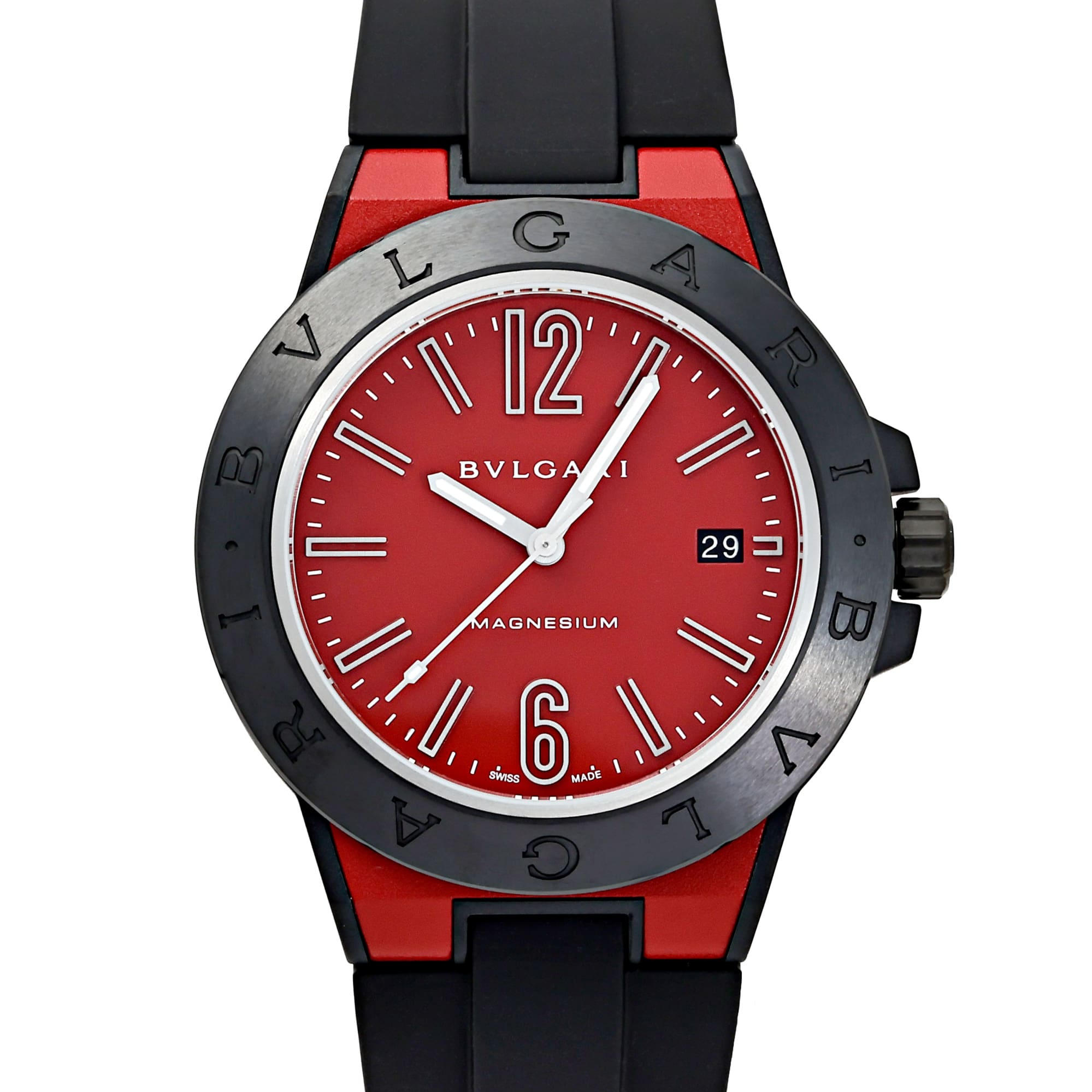 BVLGARI Diagono Magnesium 102675 DG41C9SMCVD/SP Red Dial New Men's Watch