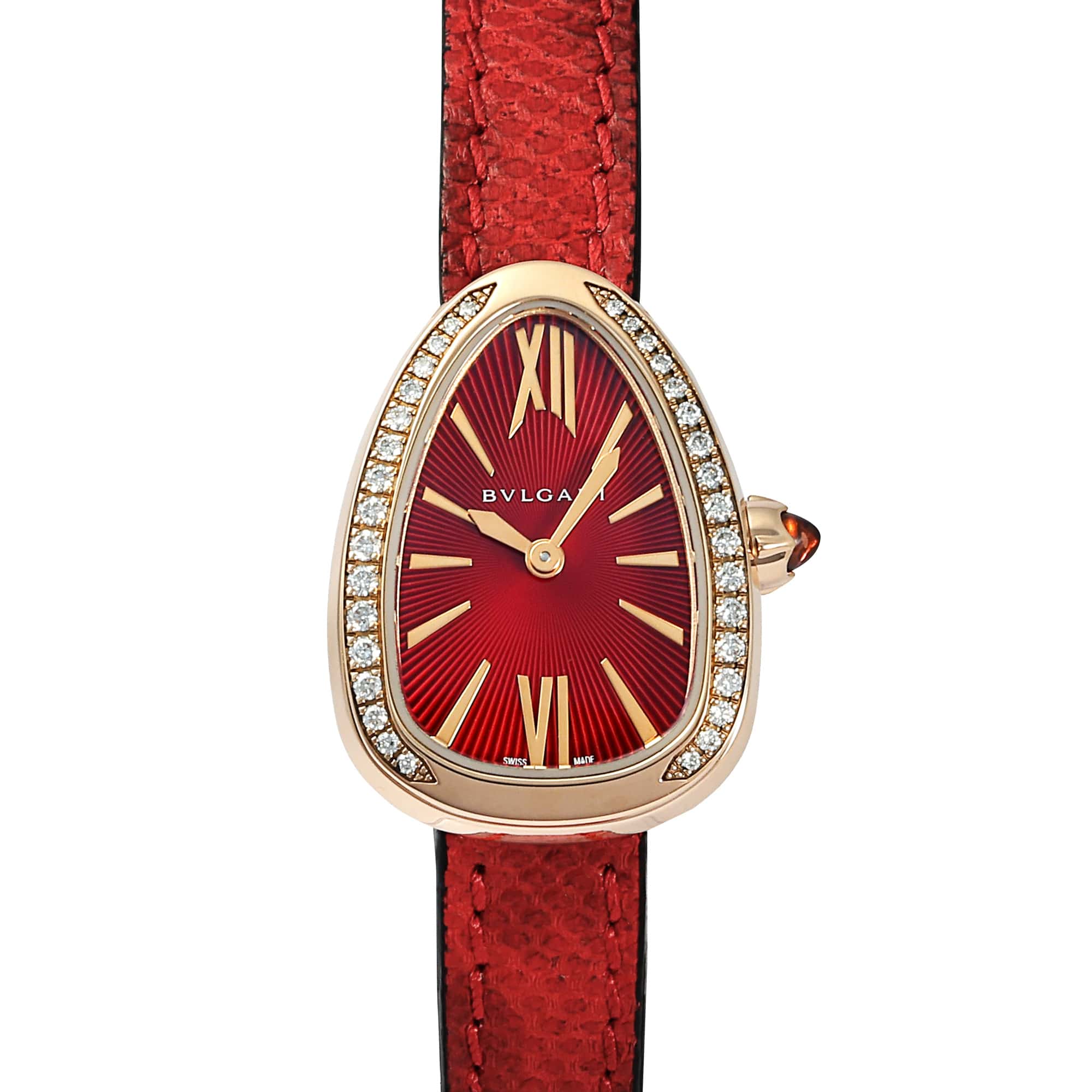 BVLGARI Serpenti SPP27C9PGDL Red Dial New Women's Watch