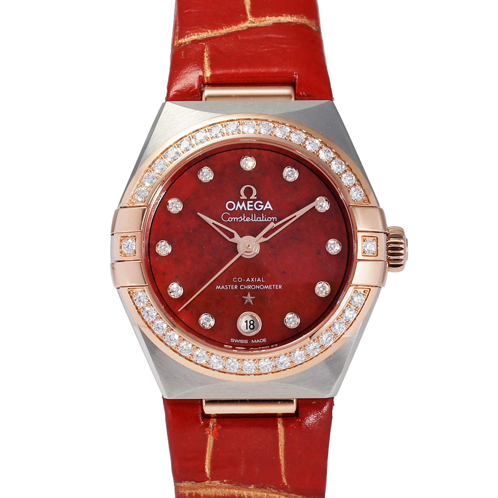 OMEGA Constellation Co-Axial Master Chronometer 29MM 131.28.29.20.99.002 Red Dial New Ladies Watch