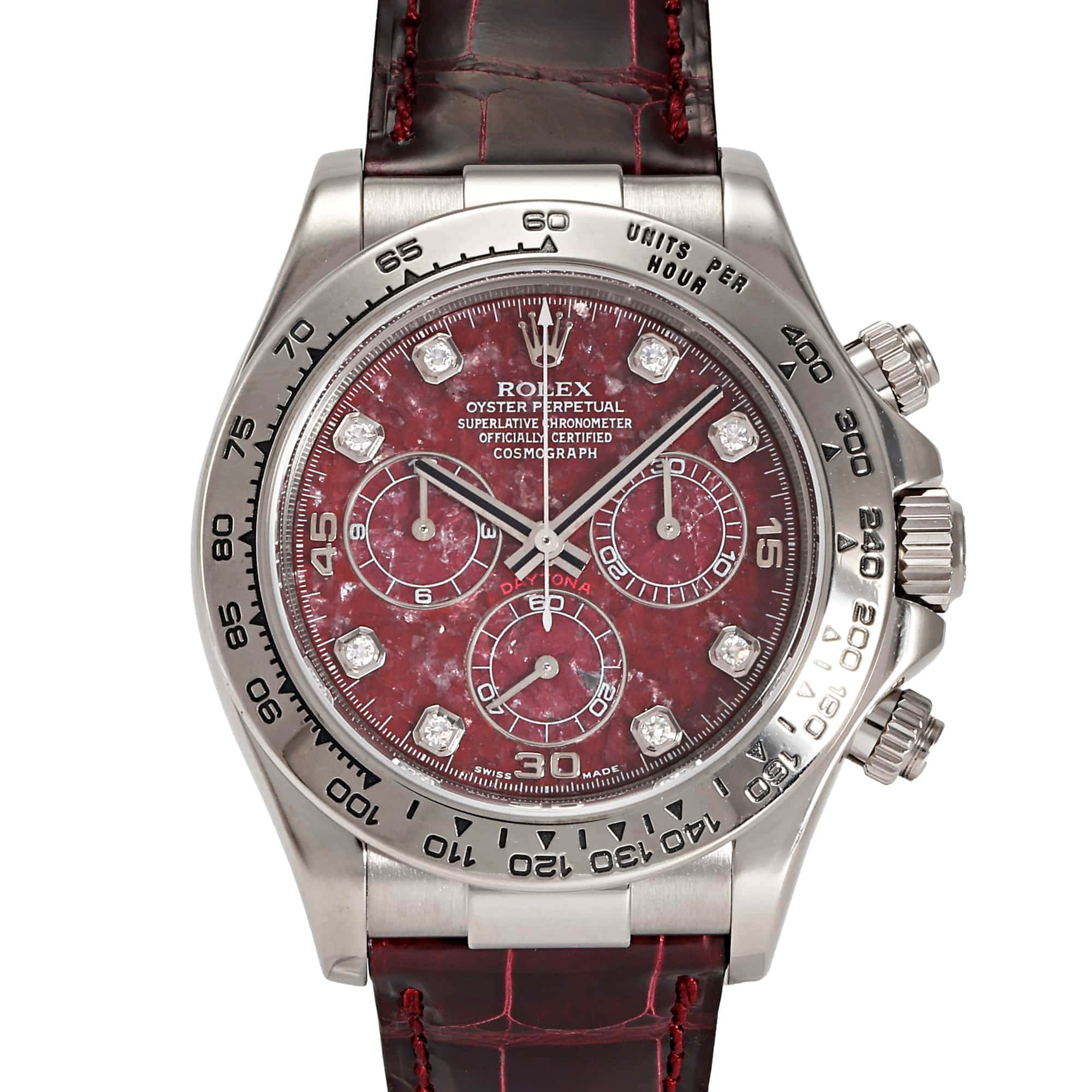 Rolex ROLEX Cosmograph Daytona Rubellite 116519G Red Dial Used Men's Watch