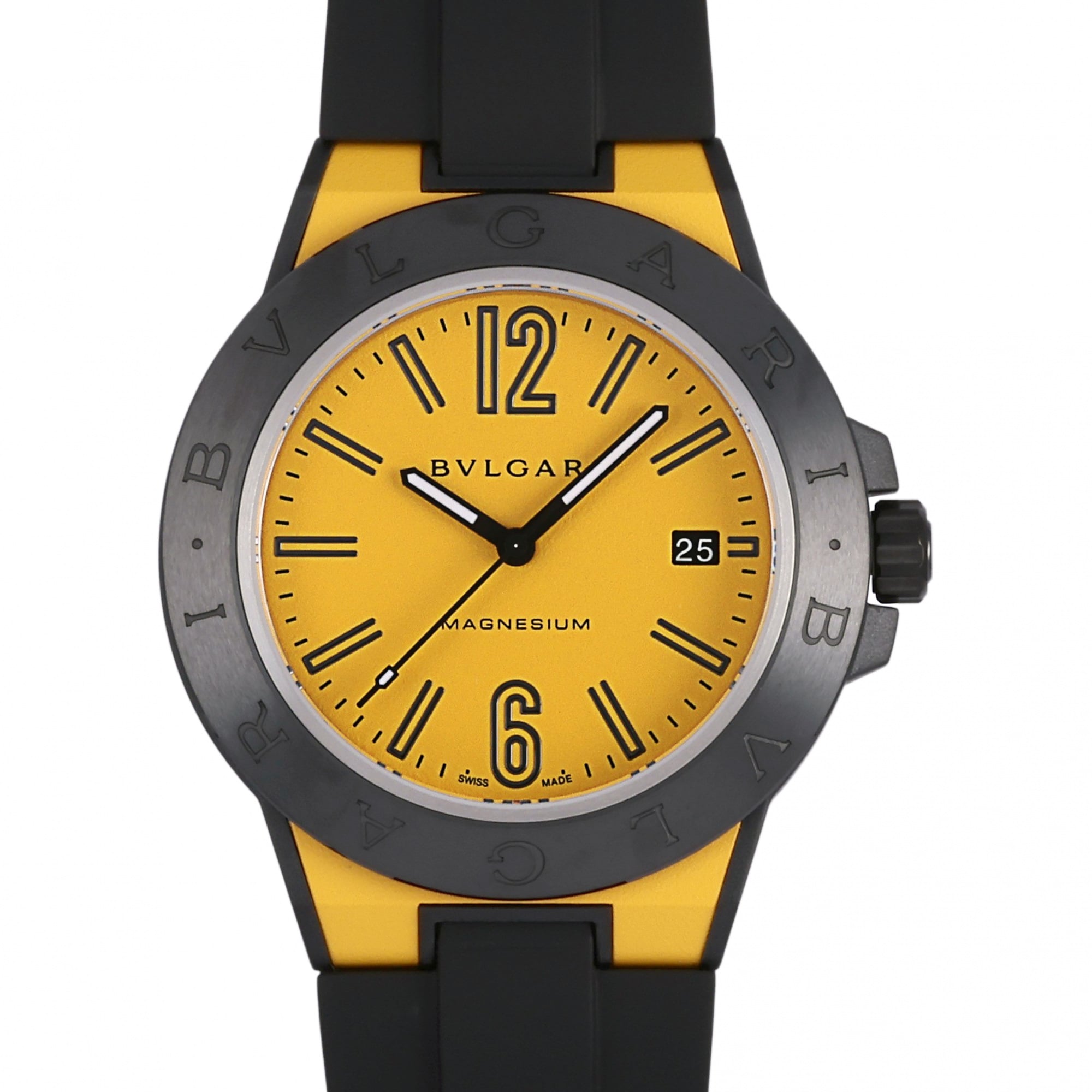 BVLGARI Diagono Magnesium 102762 DG41C10SMCVD Yellow Dial New Men's Watch