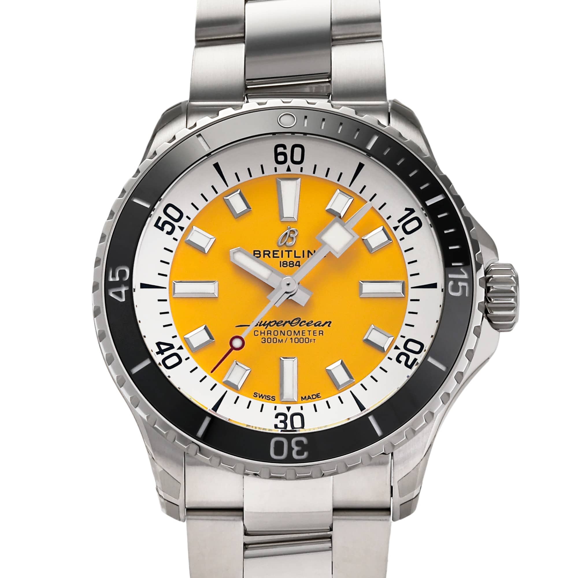 BREITLING Superocean Automatic 42 A17375211I1A1 Yellow Dial New Men's Watch