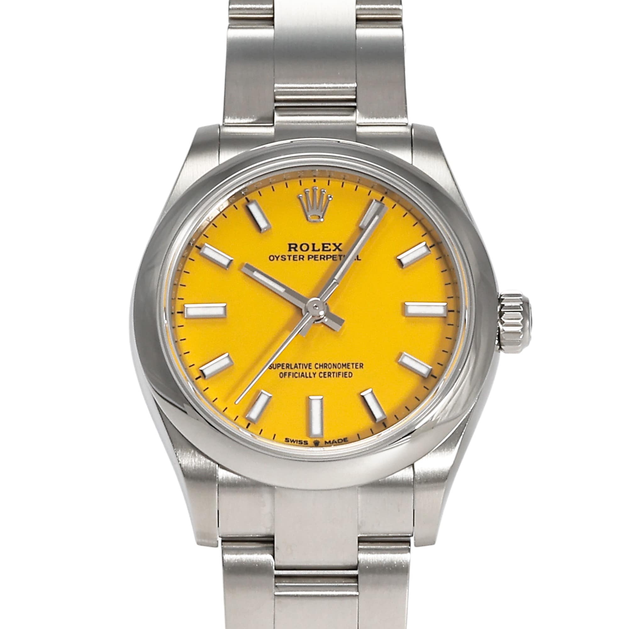 Rolex ROLEX Oyster Perpetual 31 277200 Yellow/Bar Dial Used Ladies Watch