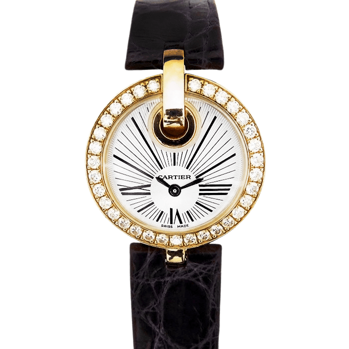 カルティエ Cartier カプティブ ドゥ ベゼルダイヤ WG600010 シルバー文字盤 中古 腕時計 レディース