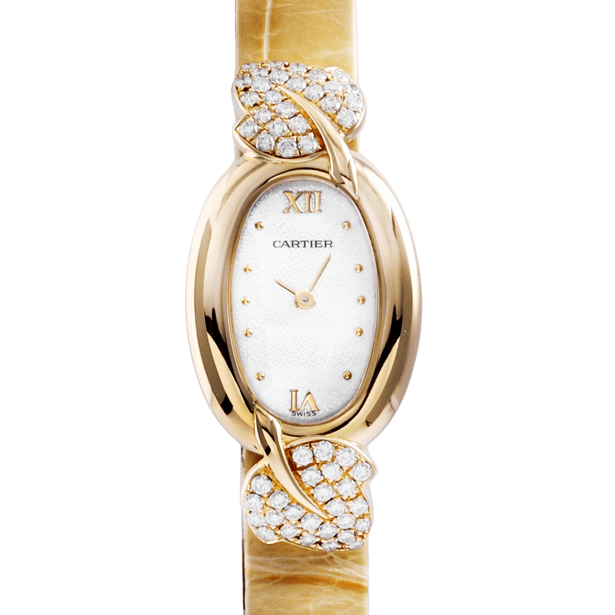 カルティエ Cartier ミニベニュアール WB506751 ホワイト文字盤 中古 腕時計 レディース