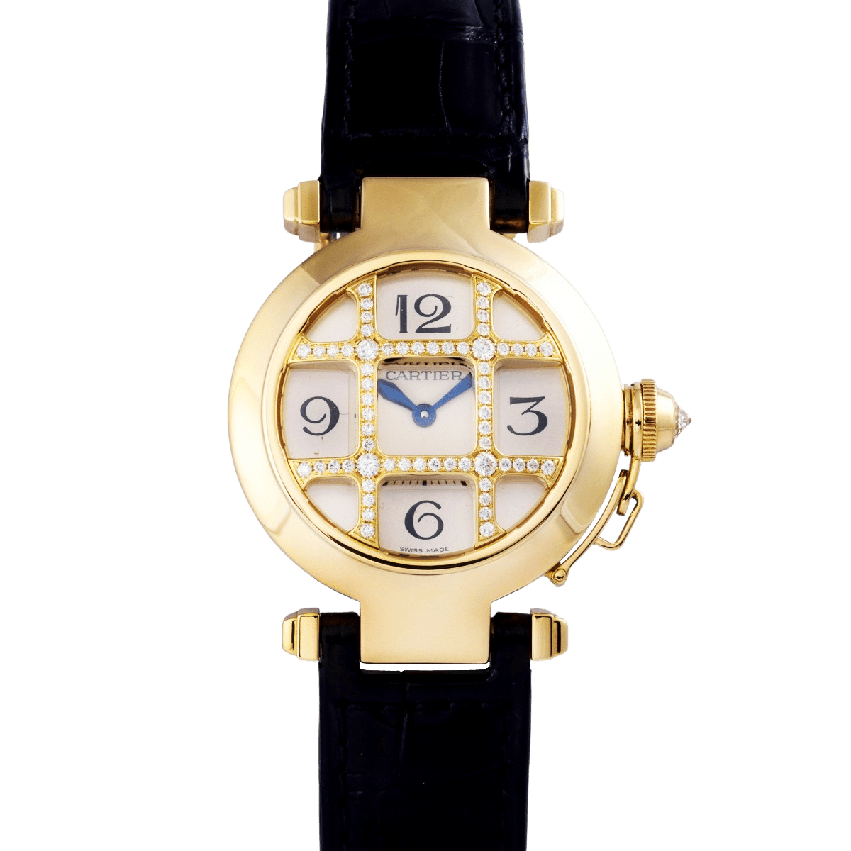 カルティエ Cartier パシャ グリッド WJ11951G ゴールド文字盤 中古 腕時計 レディース